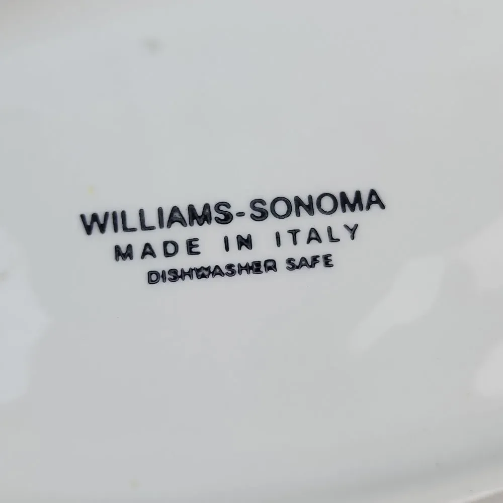 🔹️Williams Sonoma White Leaf Print Italian Serving Platter